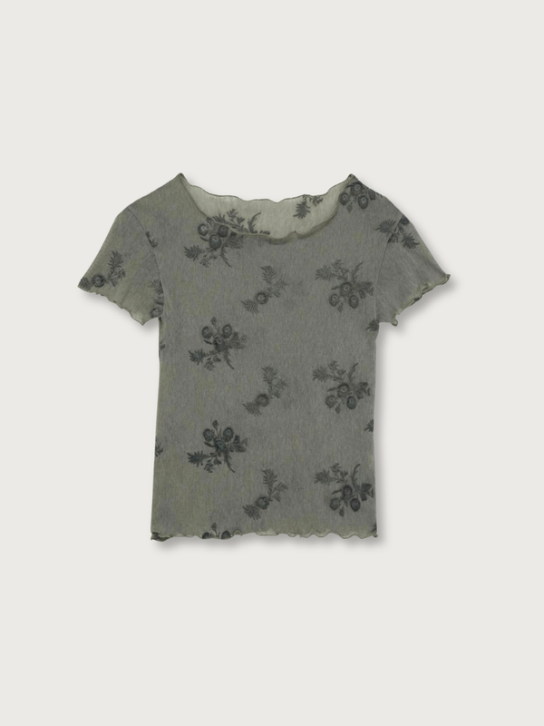 flower sheer tops