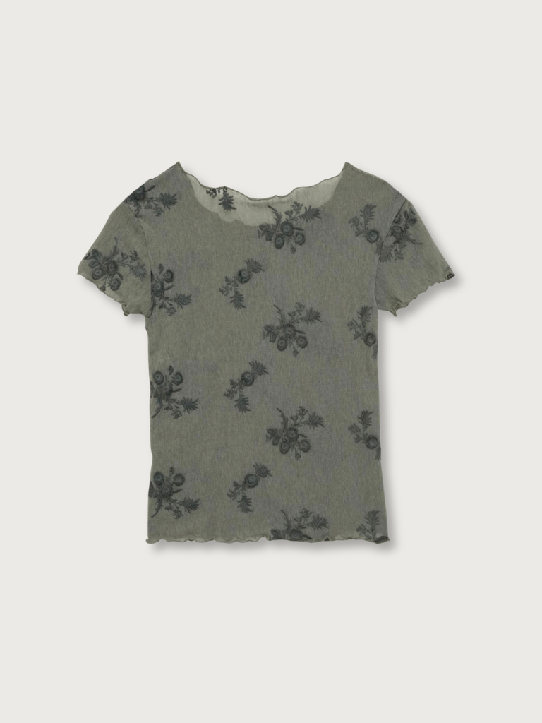 flower sheer tops