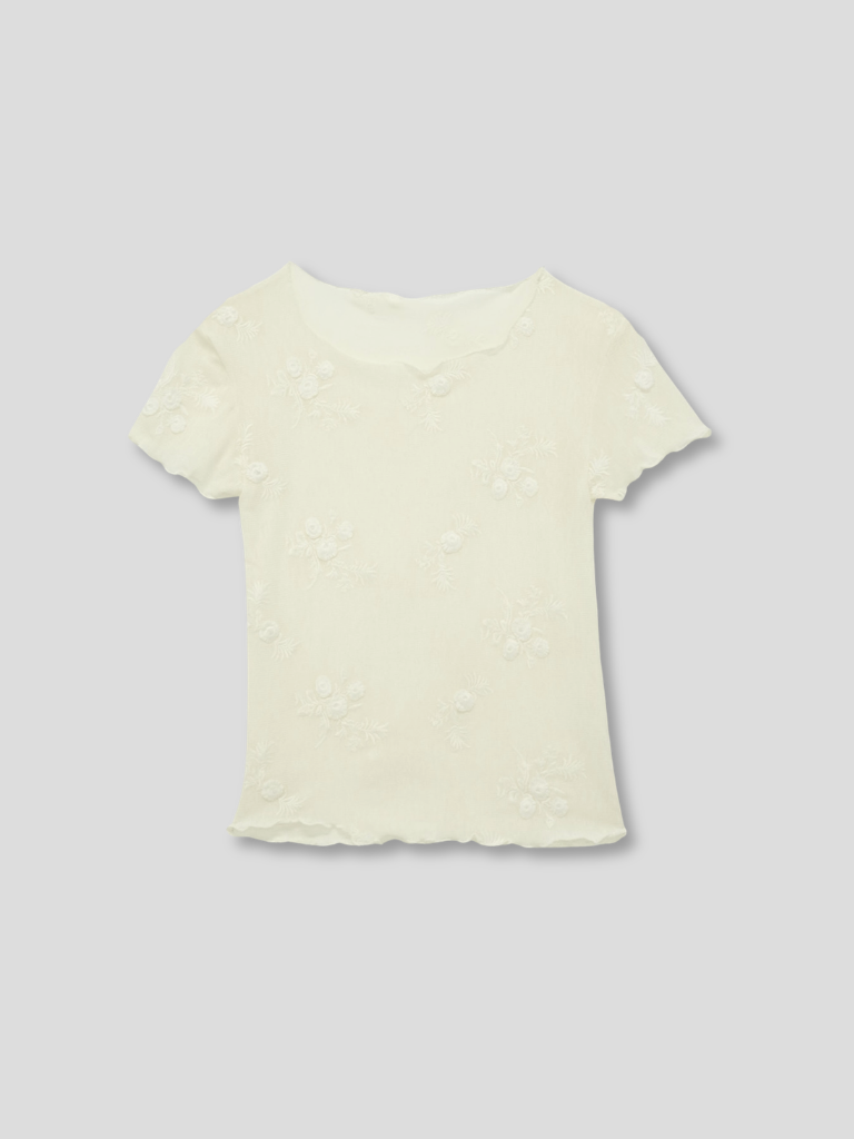 flower sheer tops