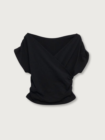 V shirring tee