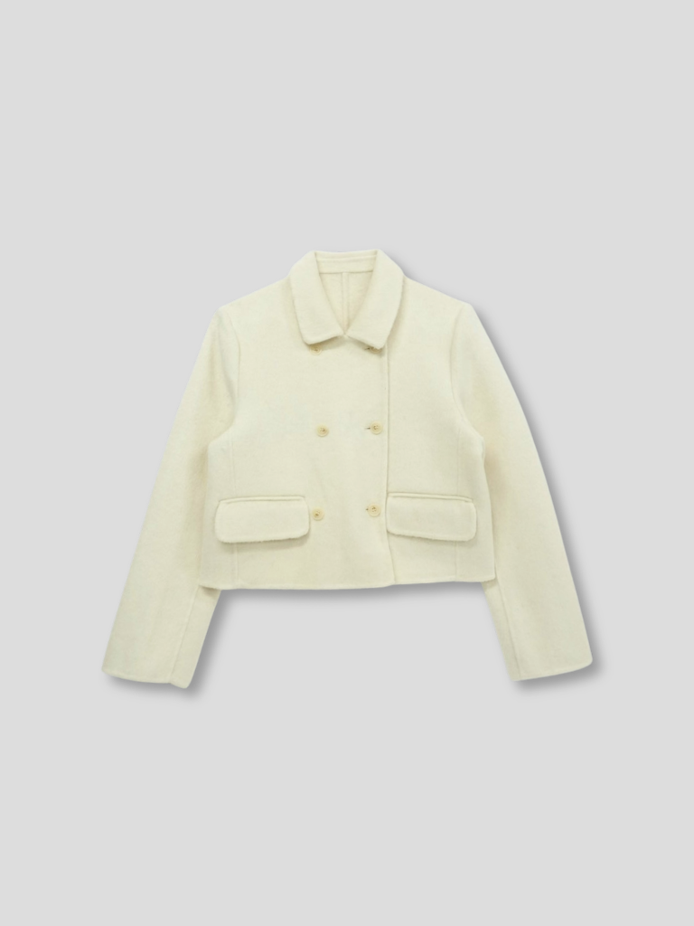 wool double mini jacket