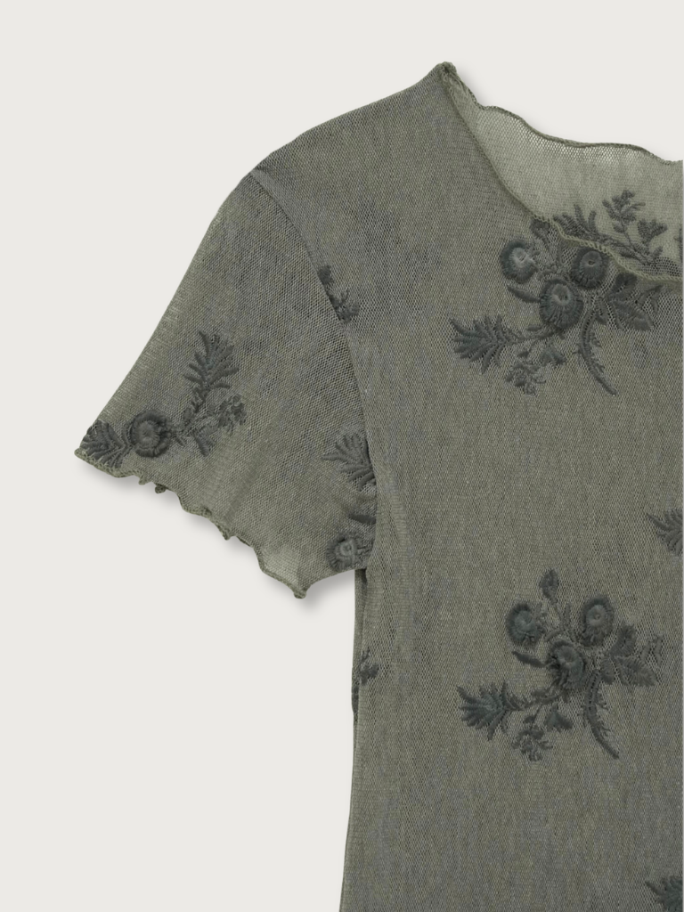 flower sheer tops