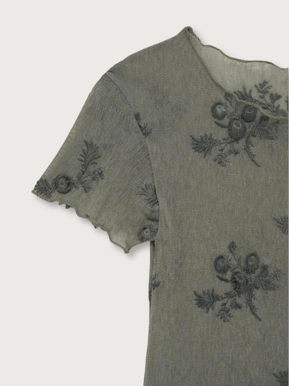 flower sheer tops