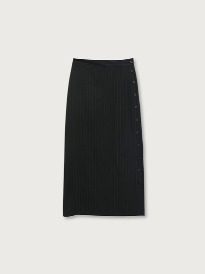 pinstripe long skirt