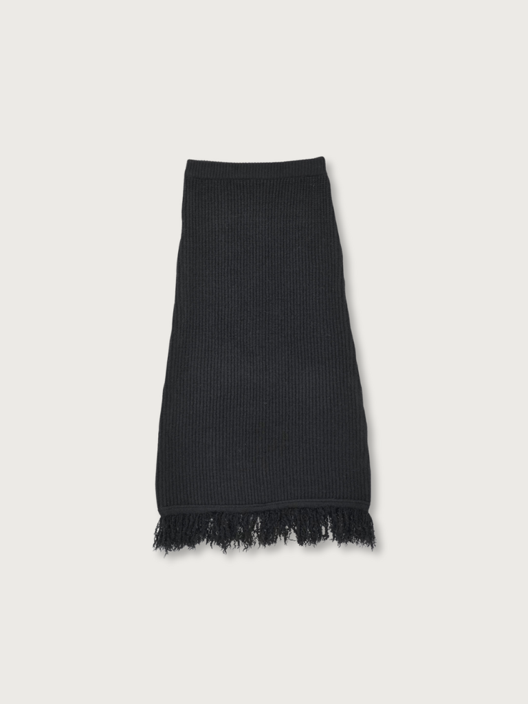 fringe knit skirt