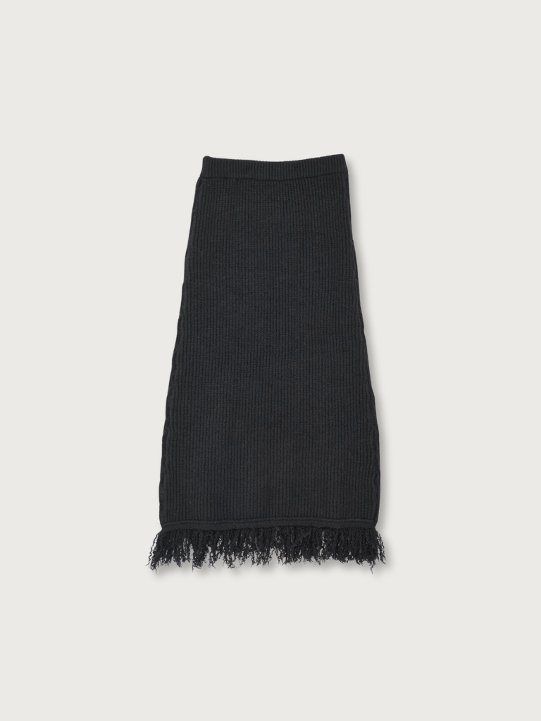 fringe knit skirt