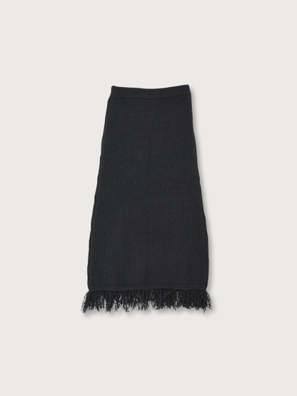 fringe knit skirt