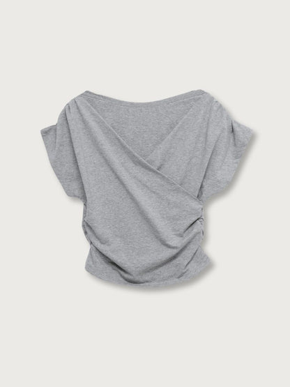 V shirring tee