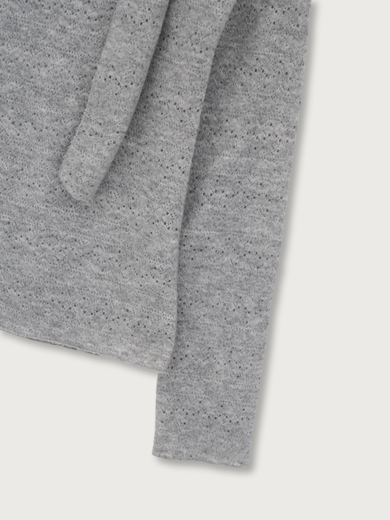 scarf sheer knit top