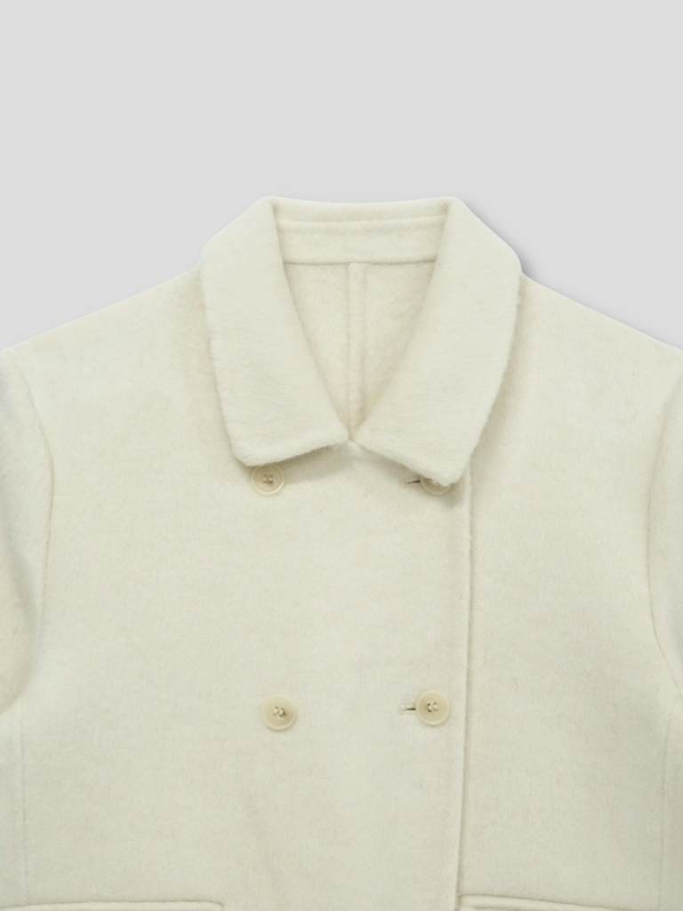 wool double mini jacket