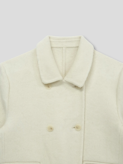 wool double mini jacket