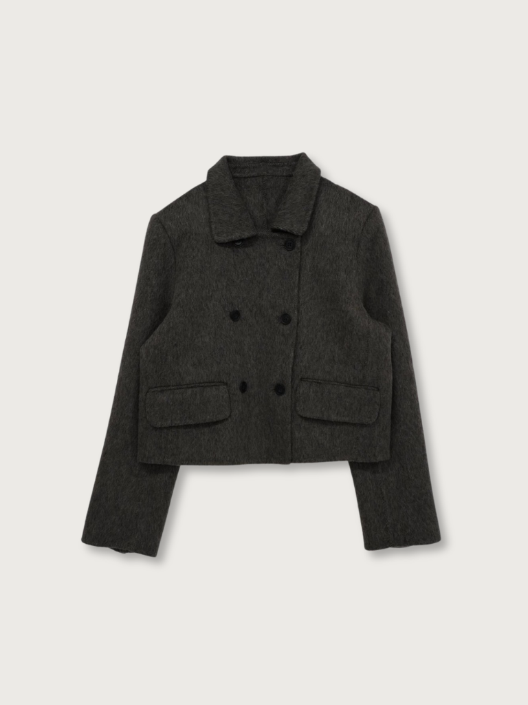 wool double mini jacket