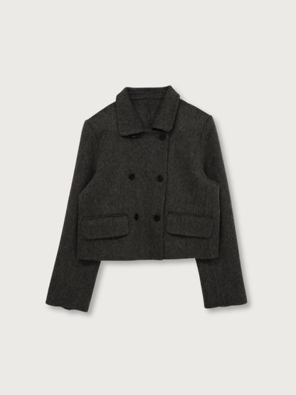 wool double mini jacket