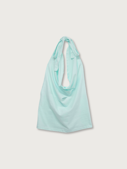 draped halter top