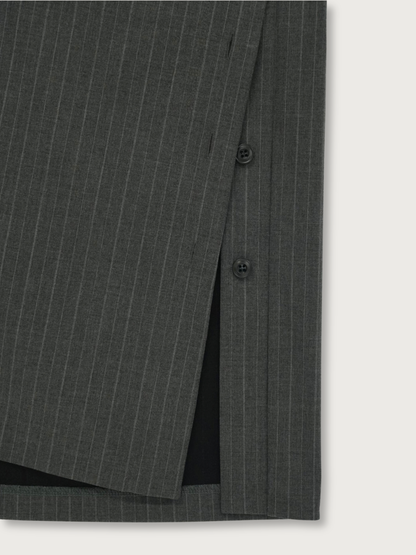 pinstripe long skirt