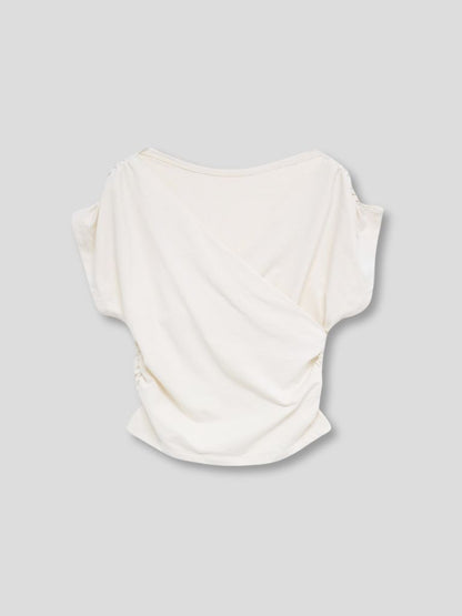 V shirring tee