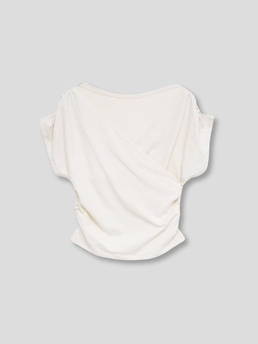 V shirring tee