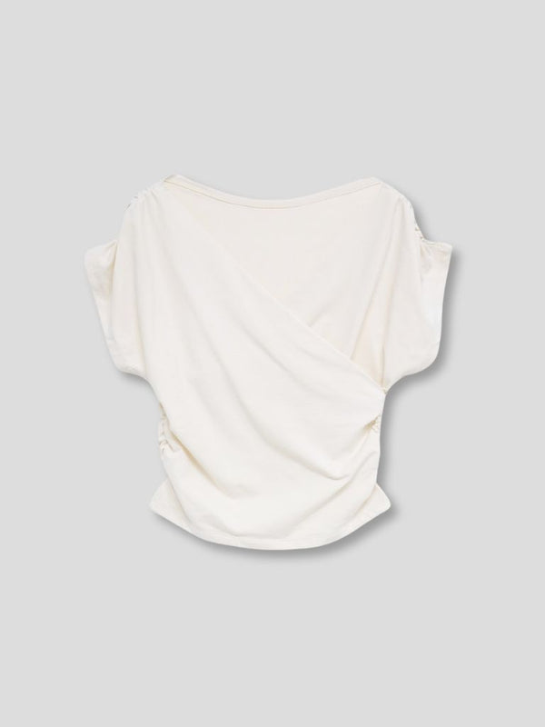 V shirring tee