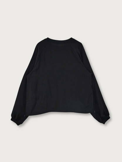 sheer sweat pullover