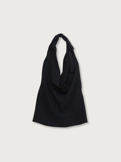 draped halter top