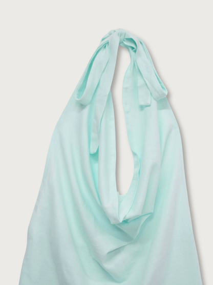 draped halter top
