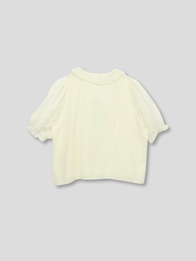 frill puff blouse