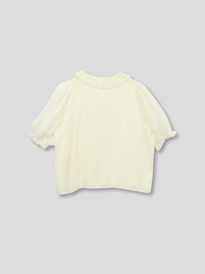 frill puff blouse