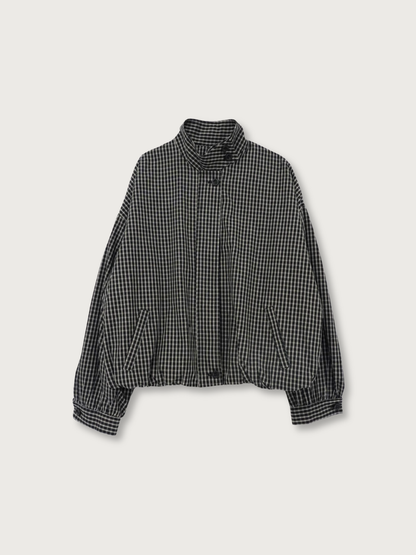 check zip blouson