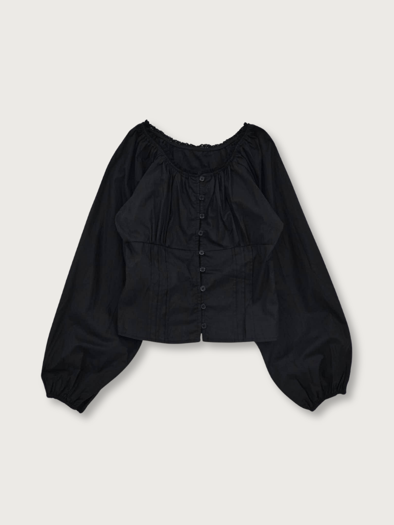 lace button blouse