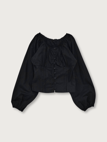 lace button blouse