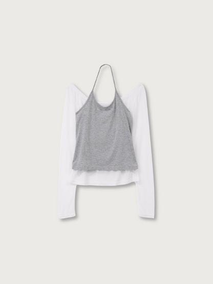 halter layered set tops