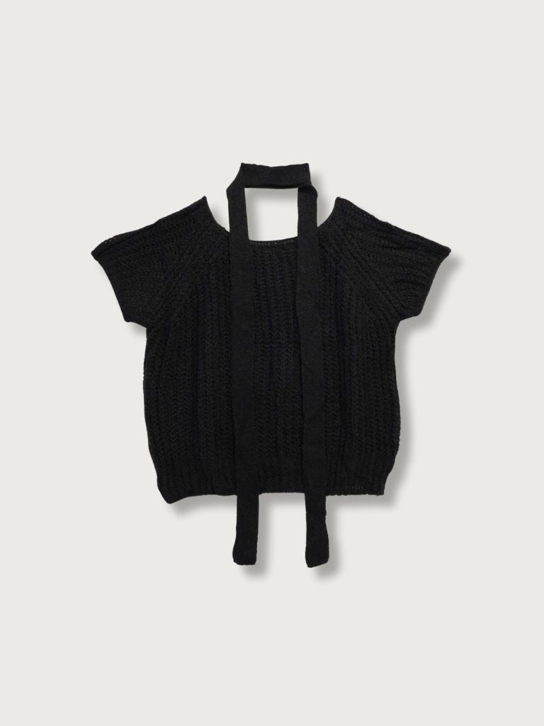 mohair knit tie tops