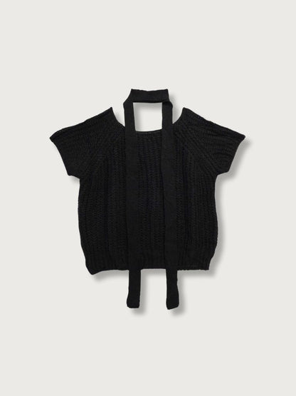 mohair knit tie tops