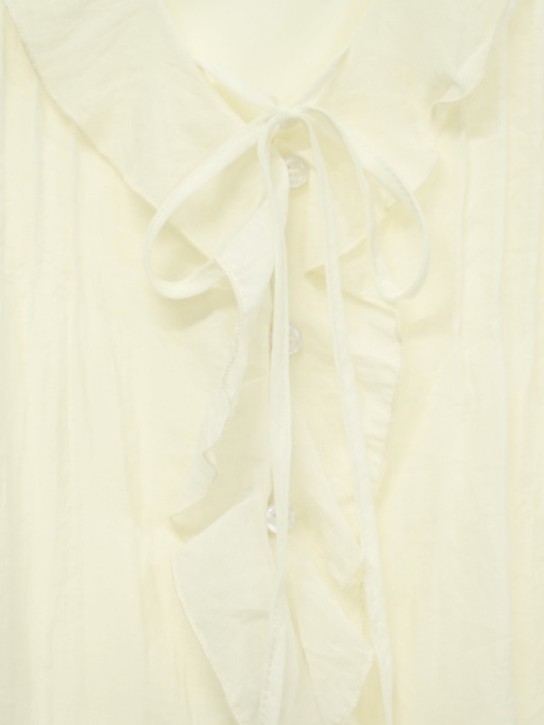 frill puff blouse