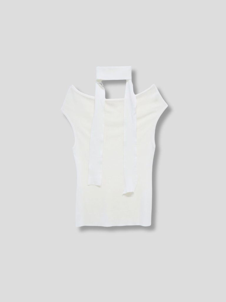 boat neck tie tops