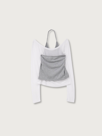 halter layered set tops