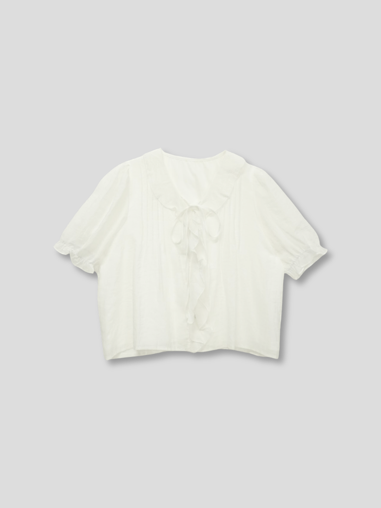 frill puff blouse