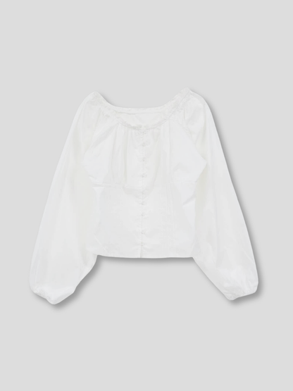 lace button blouse