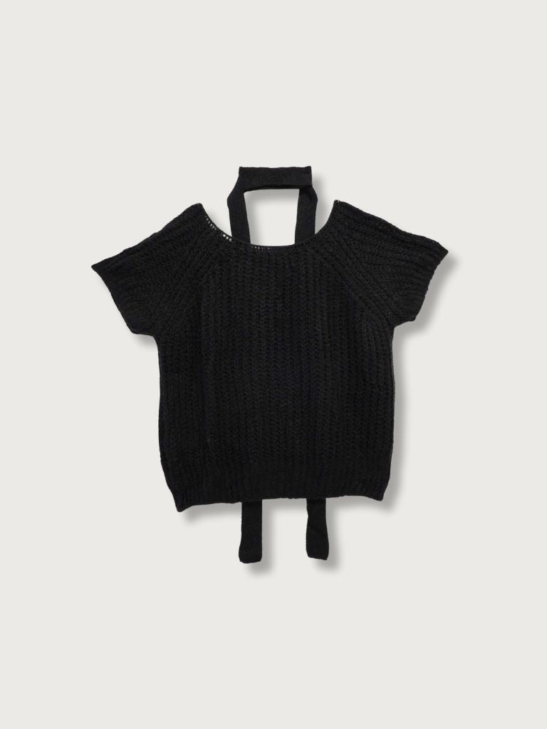 mohair knit tie tops