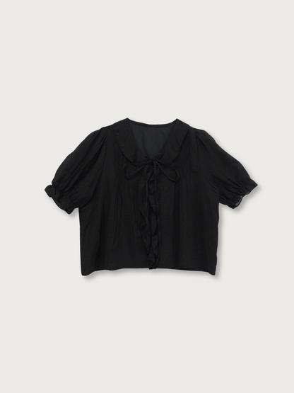 frill puff blouse