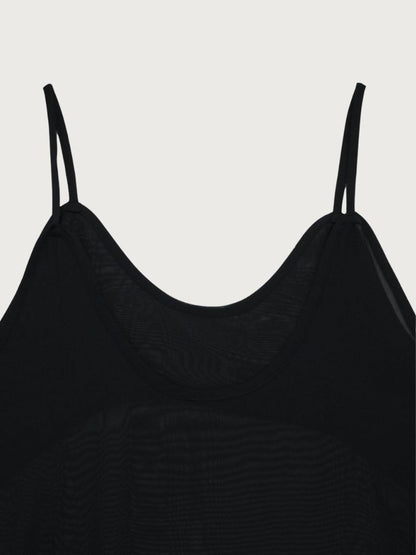 U neck sheer one piece