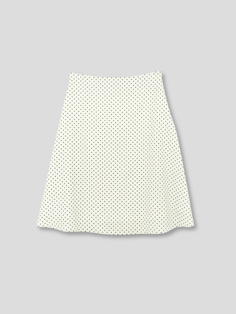 dot midi skirt