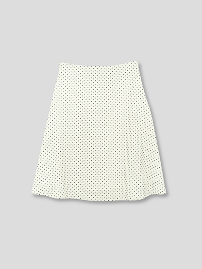 dot midi skirt