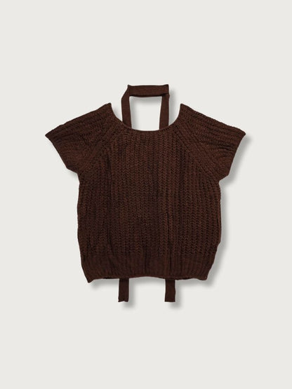 mohair knit tie tops