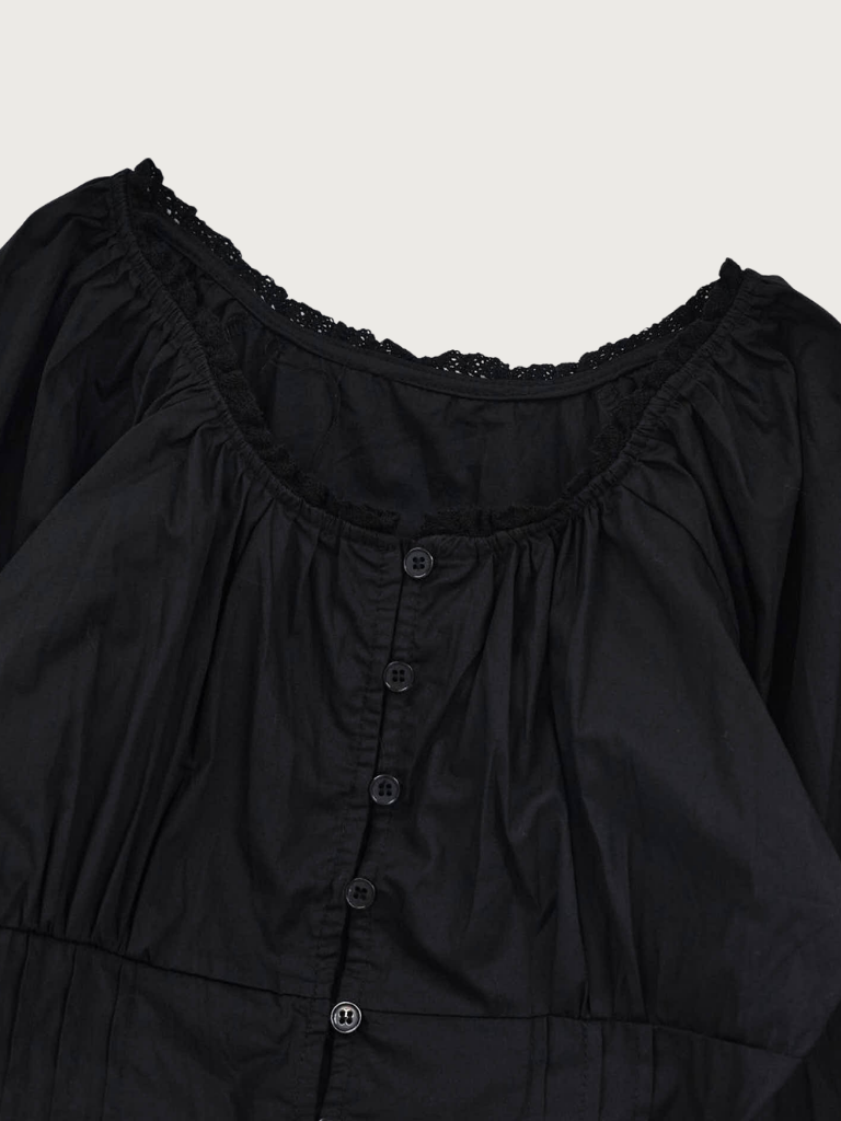 lace button blouse