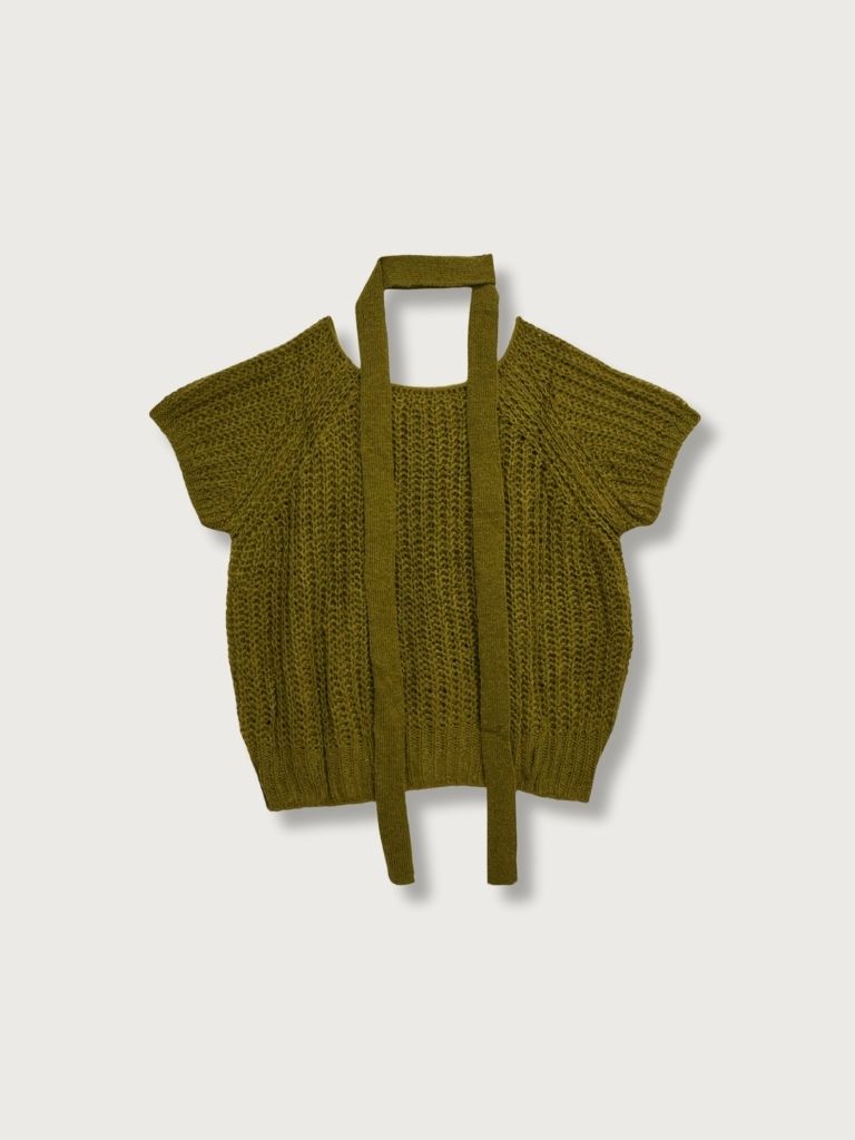 mohair knit tie tops