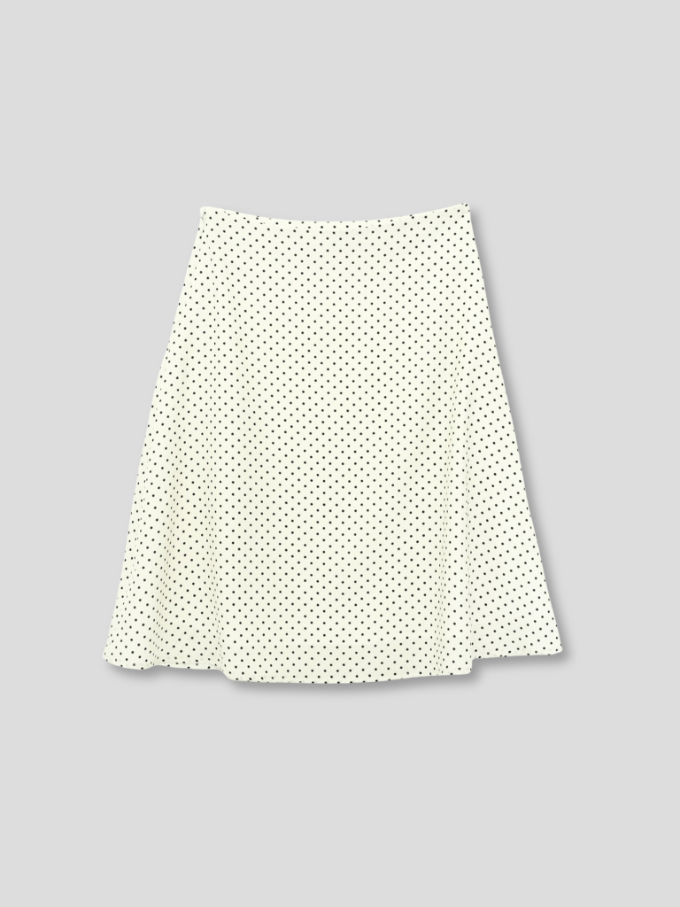 dot midi skirt