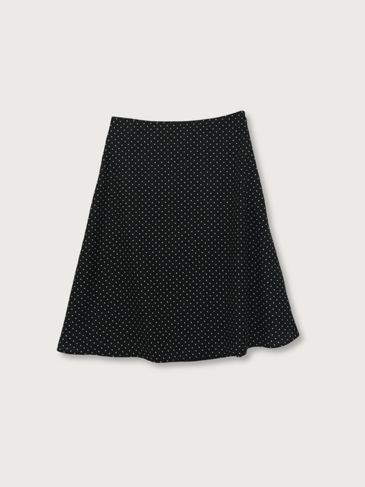 dot midi skirt