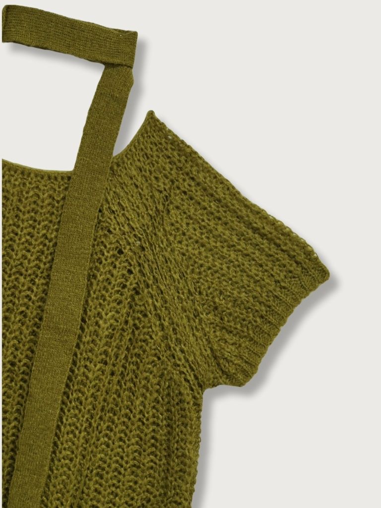 mohair knit tie tops