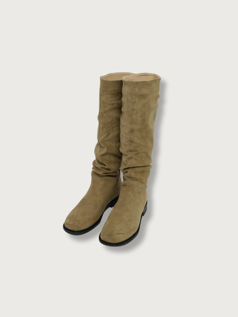 suede shirring boots